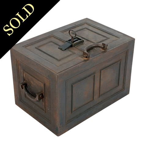 small metal box old|antique strong boxes for sale.